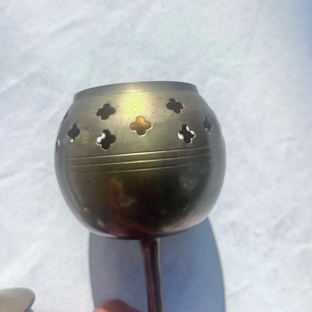 Vintage Pair Solid Brads Candle Holders‎ Made in India